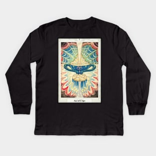 Troth Tarot - Suit Of Cups - 1 - Ace Of Cups. Kids Long Sleeve T-Shirt